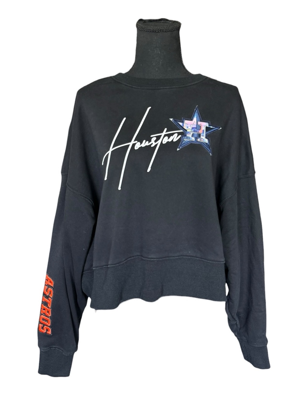 Pro Standard Houston Astros Oversized Crewneck Sweatshirt MLB Black M
